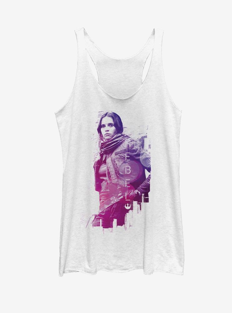 Star Wars Rogue One Jyn Rebel Stance Womens Tank Top