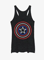 Marvel Captain America Shield Neon Light Womens Tank Top