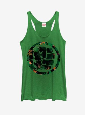 Marvel Hulk Floral Print Womens Tank Top