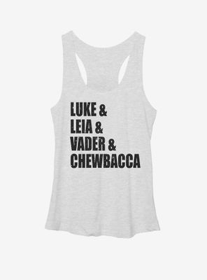 Star Wars Luke Leia Vader Chewbacca Womens Tank