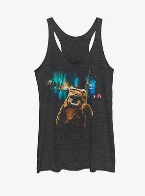 Star Wars Tree Village Wicket Ewok Womens Tank