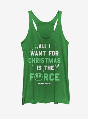 Star Wars Christmas I Want Force Womens Tank