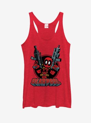 Marvel Deadpool Cartoon Guns Womens Tank