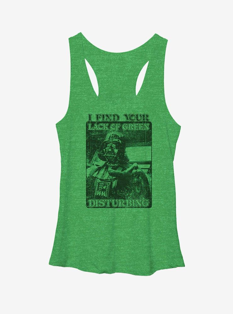 Star Wars Darth Vader St. Patrick's Day Lack of Green Womens Tank