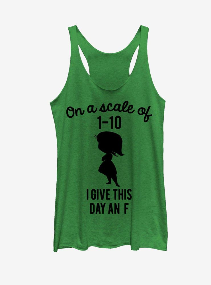 Disney Pixar Inside Out Disgust I Give This Day an F Womens Tank