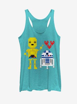 Star Wars Valentine's Day R2-D2 and C-3PO Womens Tank