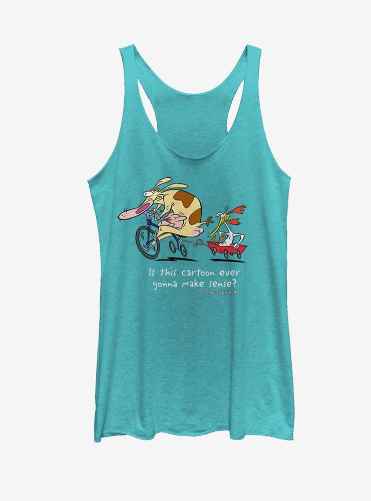 Cartoon Network Cow And Chicken Makes Sense Womens Tank