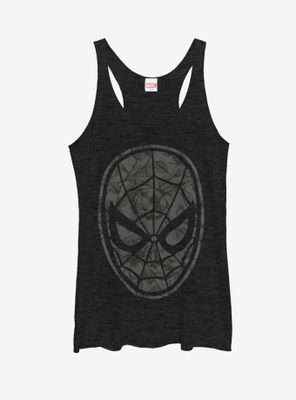 Marvel Spider-Man Grayscale Floral Print Womens Tank