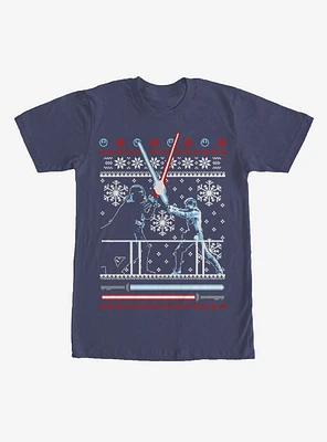 Star Wars Ugly Christmas Sweater Duel T-Shirt
