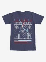 Star Wars Ugly Christmas Sweater Duel T-Shirt