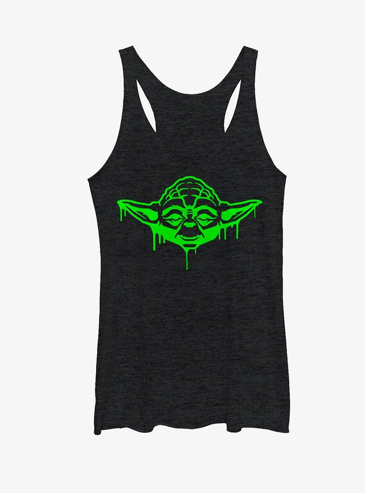 Star Wars Halloween Dripping Jedi Master Yoda Womens Tank