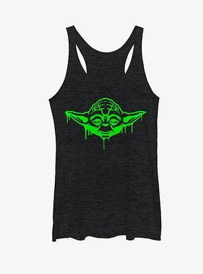 Star Wars Halloween Dripping Jedi Master Yoda Womens Tank