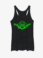 Star Wars Halloween Dripping Jedi Master Yoda Womens Tank