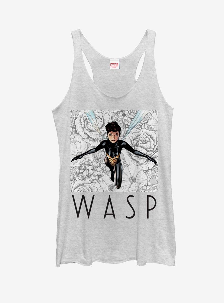 Marvel Ant-Man Wasp Floral Print Womens Tank