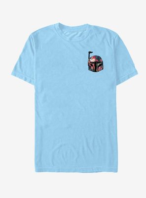 Star Wars Mini Floral Print Boba Fett Helmet T-Shirt