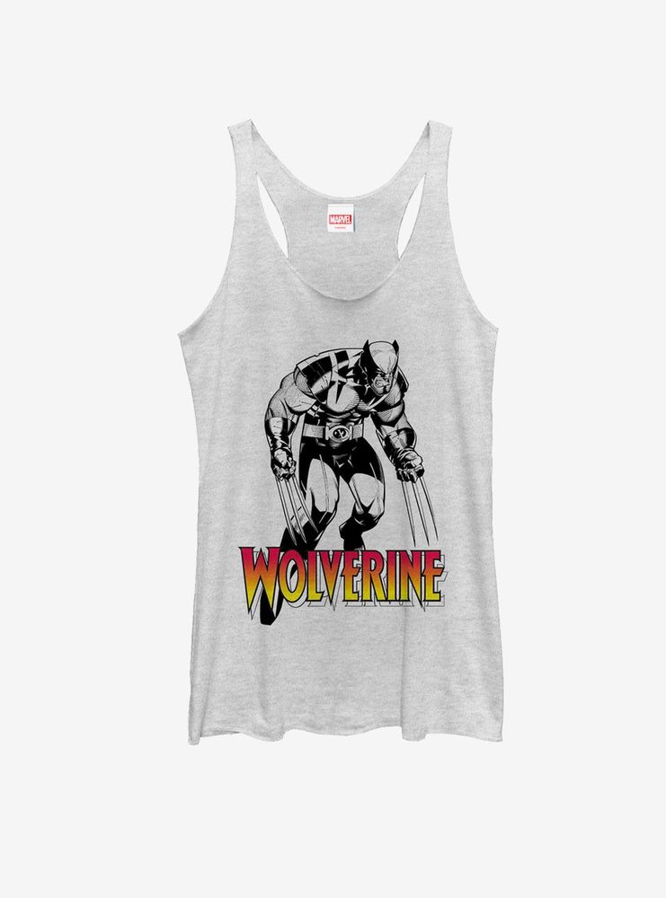 Marvel X-Men Wolverine Grayscale Womens Tank