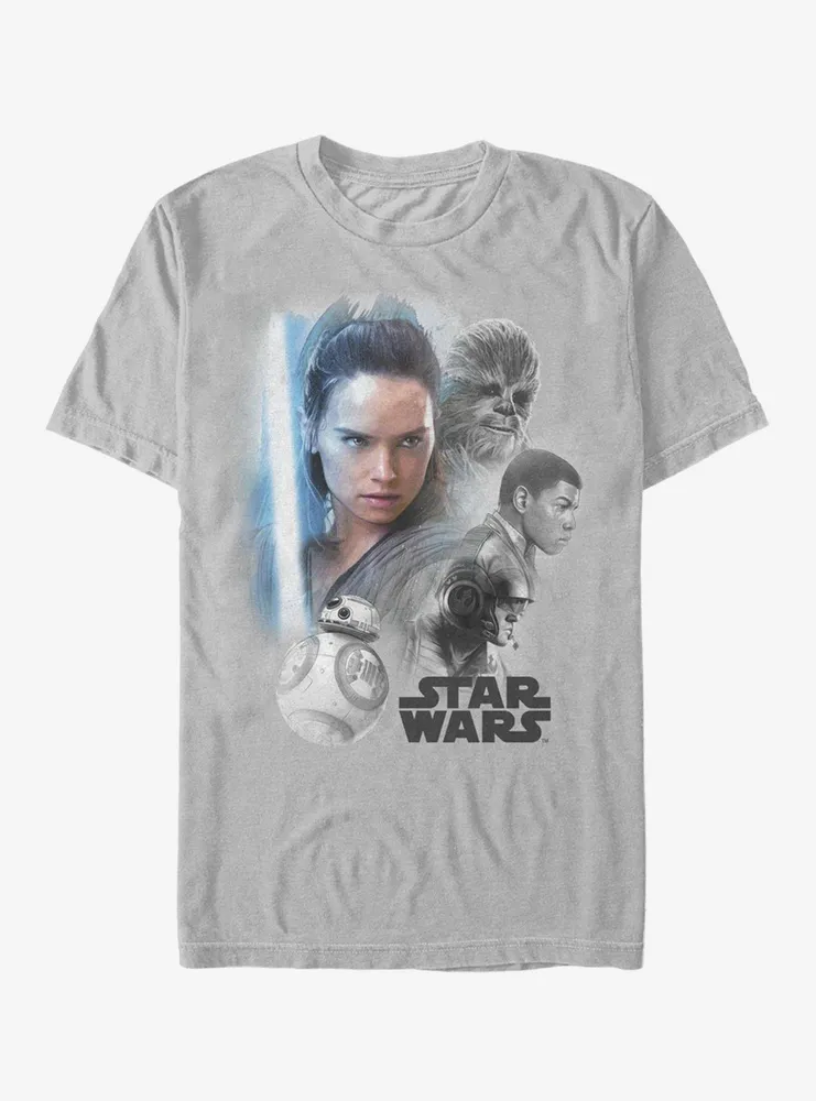 Star Wars Rey Rebel Collage T-Shirt