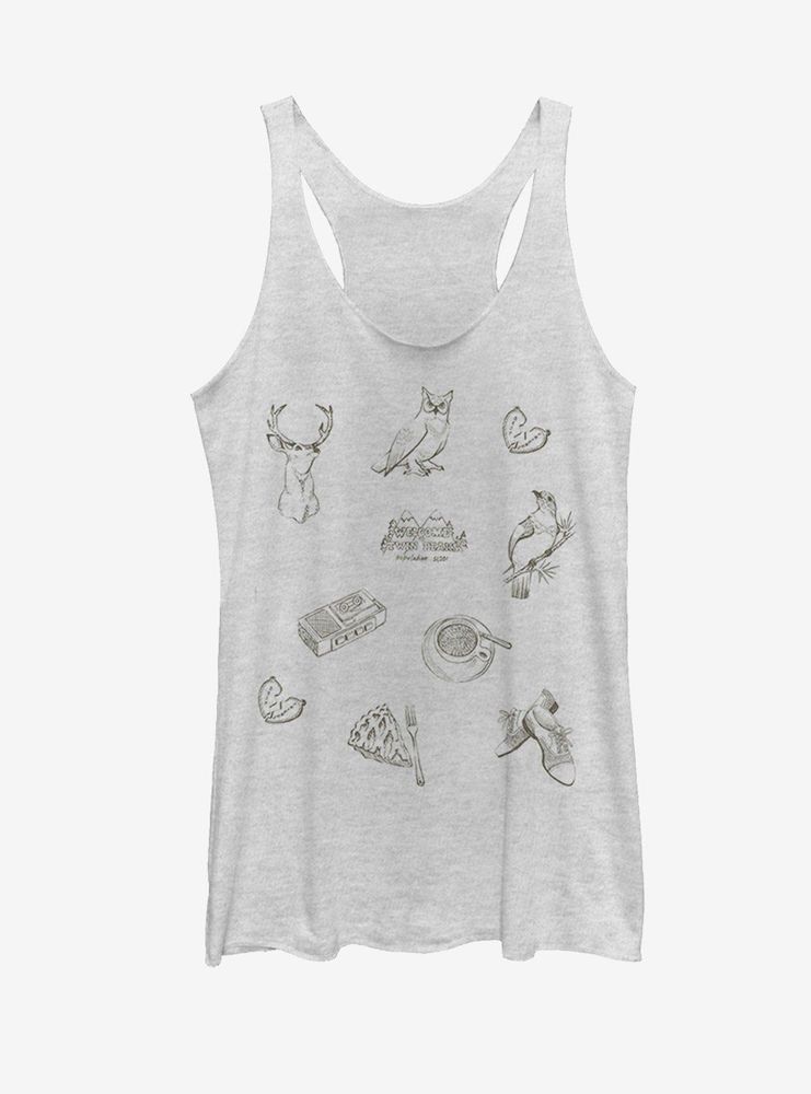 Twin Peaks Town Symbols Womens Tank