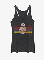 Star Wars BB-8 Retro Stripes Womens Tank