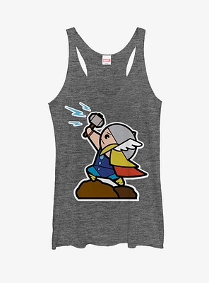 Marvel Cartoon Thor with Hammer Womens Tank