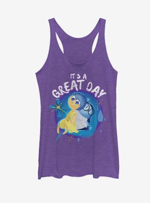 Disney Pixar Inside Out Joy and Sadness Great Day Womens Tank