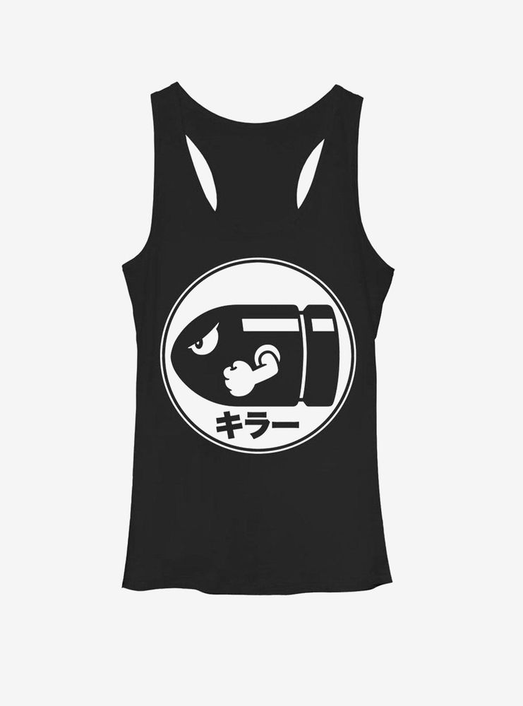 Nintendo Super Mario Bullet Japanese Text Womens Tank Top