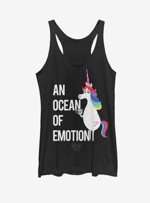 Disney Pixar Inside Out Rainbow Unicorn Ocean of Emotion Womens Tank