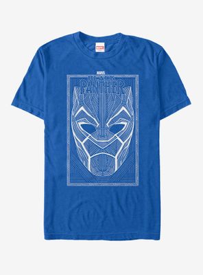 Marvel Black Panther 2018 Line Pattern T-Shirt