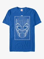 Marvel Black Panther 2018 Line Pattern T-Shirt