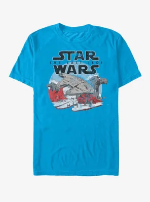 Star Wars Millennium Falcon Crait Battle T-Shirt