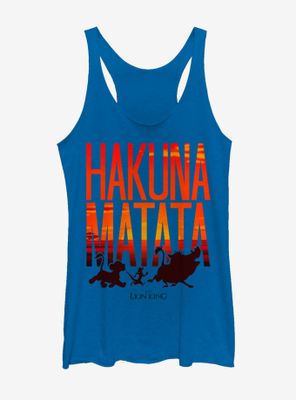 Disney Lion King Hakuna Matata Sunset Womens Tank