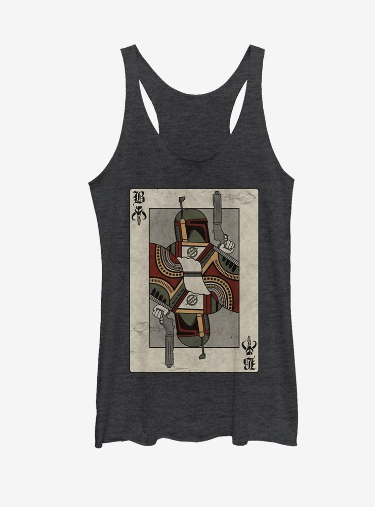 Star Wars Boba Fett Playing Card Womens Tank