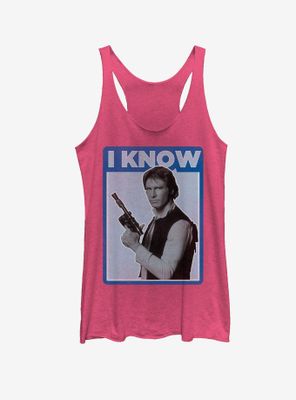 Star Wars Han Solo Quote I Know Womens Tank