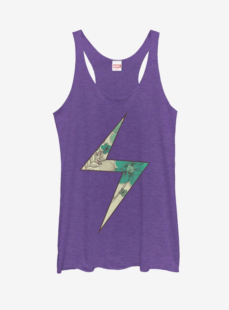 BoxLunch Marvel Lightning Bolt Floral Print Ms. Womens Tank | MainPlace Mall