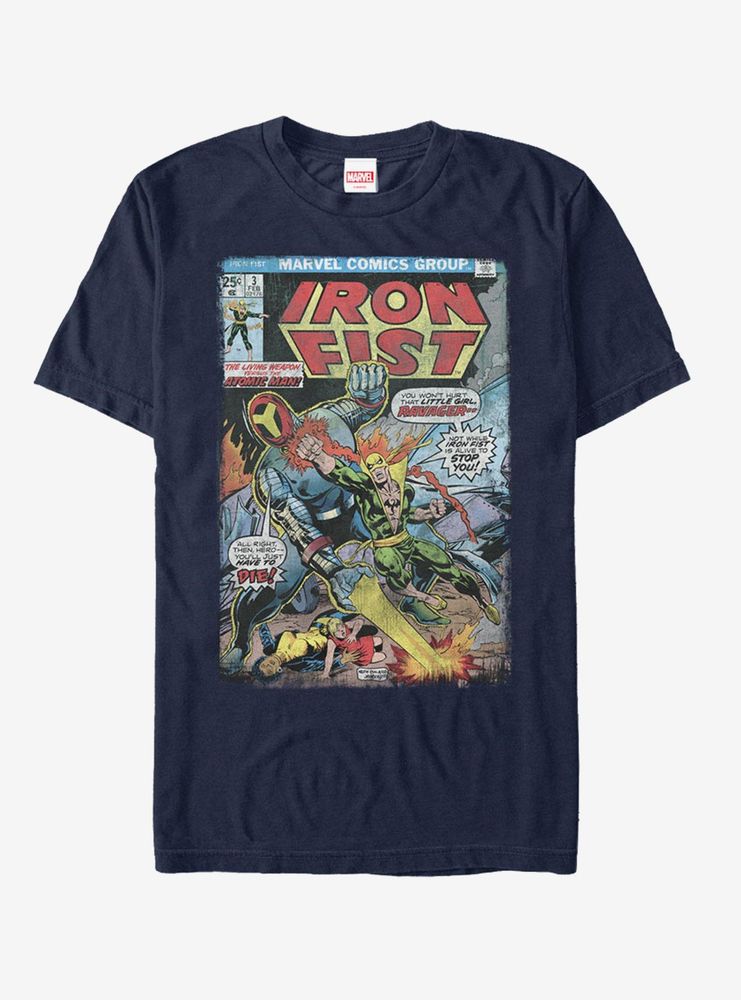 Marvel Iron Fist vs Atomic Man Comic T-Shirt