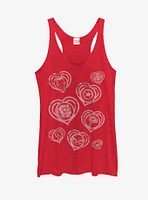 Marvel Hero Icon Hearts Womens Tank