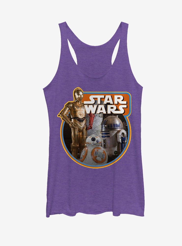 Star Wars Retro The Force Awakens Droids Womens Tank