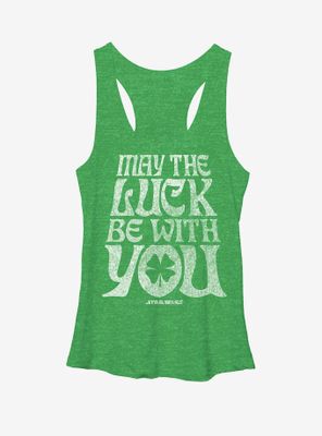 Star Wars St. Patrick's Day May the Luck Be With You Womens Tank