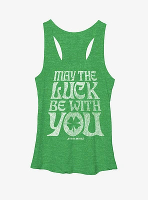 Star Wars St. Patrick's Day May the Luck Be With You Womens Tank