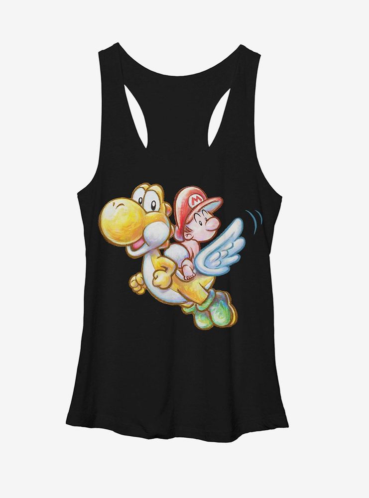 Nintendo Yoshi's New Island Flying Womens Tank