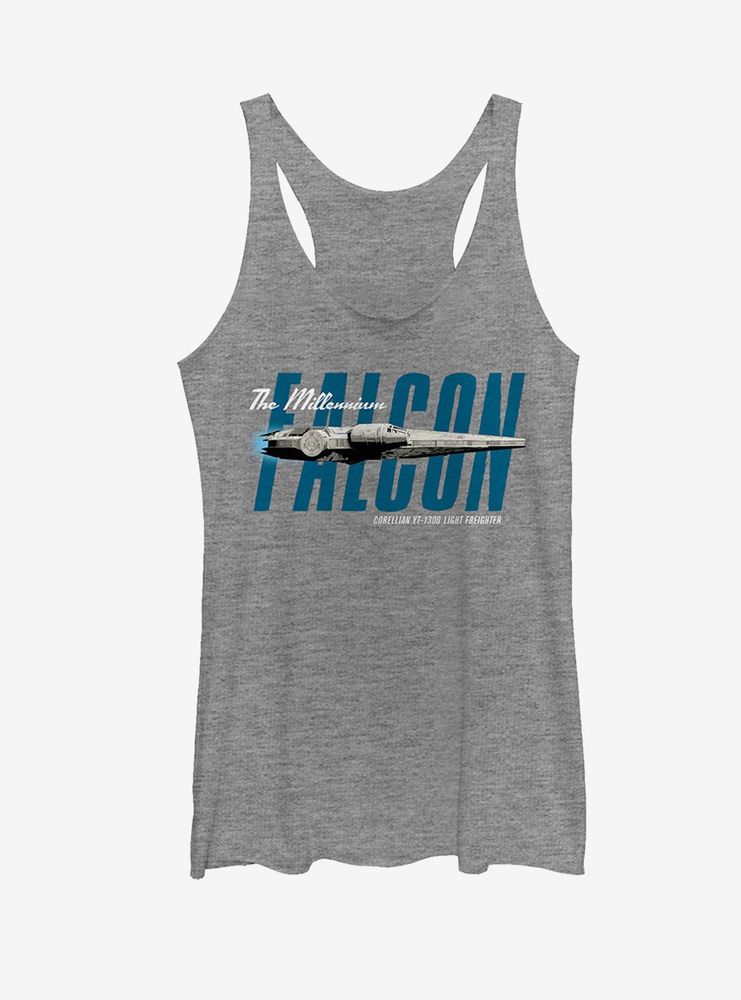 Star Wars Millennium Falcon Profile Womens Tank