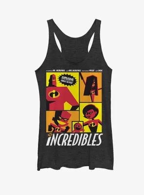 Disney Pixar The Incredibles Starring Explosive Family Action Womens Tank