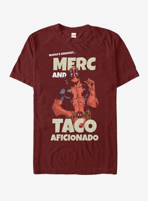 Marvel Deadpool Greatest Taco Aficionado T-Shirt