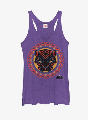 Marvel Black Panther 2018 Mask Pattern Womens Tank