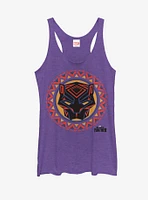 Marvel Black Panther 2018 Mask Pattern Womens Tank