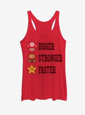 Nintendo Mario Bigger Stronger Faster Womens Tank