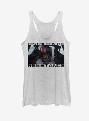 Star Wars Poe Best Pilot the Resistance Womens Tank