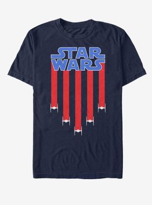 Star Wars Fourth of July TIE Fighter Stripes T-Shirt