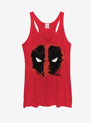 Marvel Deadpool Reverse Mask Splatter Womens Tank