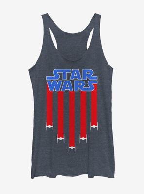 Star Wars Fourth of July TIE Fighter Stripes Womens Tank